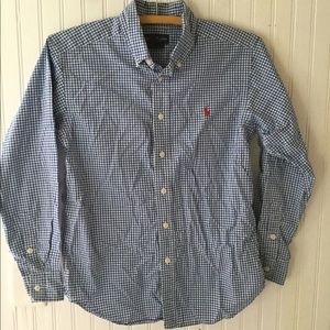 Boys Size Medium Ralph Lauren Gingham Plaid Shirt